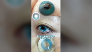 Peach Nectar Blue 14.5mm Blue Contact Lenses for Blondes UV Blocking Natural Look 8.5 Base 40% Water