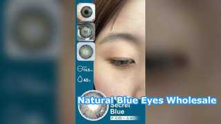 Χονδρική χρωματιστοί φακοί επαφής Sweet Secret Blue 14,5mm σε φυσικό στυλ