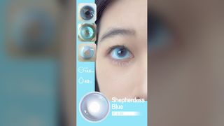 Χονδρική χρωματιστοί φακοί επαφής Shepherdess Blue 14,5 mm, άνετο φυσικό στυλ