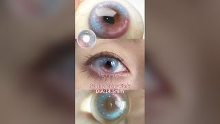 Lentille de contact jetable annuelle rose 14,5 mm Spring Diary pour la beauté et la mode CE ISO